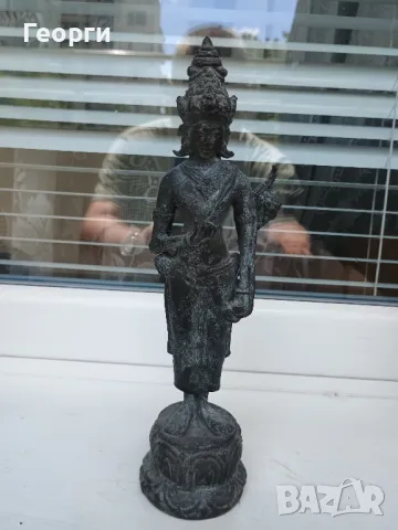 Стара бронзова статуетка-12, снимка 7 - Антикварни и старинни предмети - 50127107