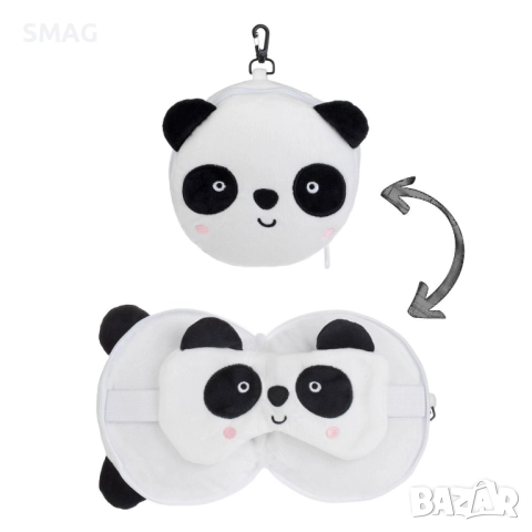 Пътна възглавница с маска за сън Панда_1240931, снимка 2 - Други - 52303767