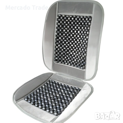 Масажор - протектор за седалка Mercado Trade, За кола, Черен и Сив, снимка 4 - Аксесоари и консумативи - 54119382