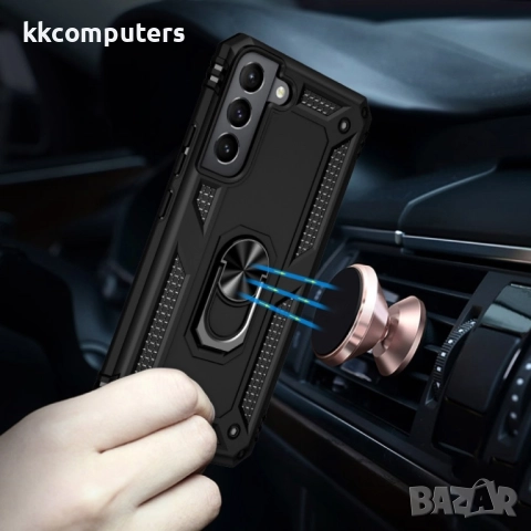 Samsung Galaxy S22 5G Удароустойчив Ring Holder Калъф и Протектор, снимка 3 - Калъфи, кейсове - 52955290