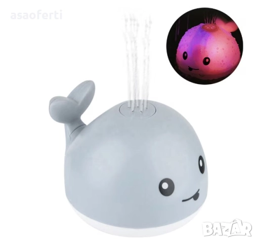 🐳 Детска Играчка за Баня „Кит“ – Пръска Вода, LED Светлини и Сензор за Включване, снимка 7 - За банята - 52646601