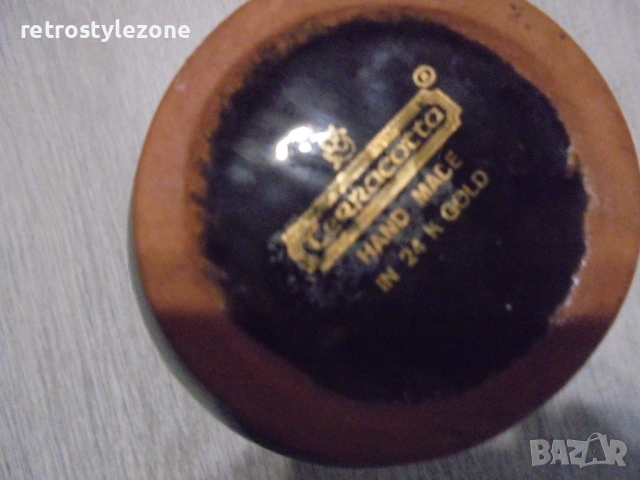 № 8440 Стара малка керамична ваза - terracotta ,24К   , снимка 5 - Други ценни предмети - 52979181