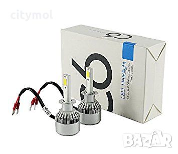 Комплект 2 бр. LED Диодни лампи H1, 72W, LED COB C6, снимка 1 - Аксесоари и консумативи - 46753242