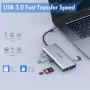 Нов хъб Докинг станция за лаптоп с 2 HDMI, Gigabit Ethernet и USB 3.0, снимка 5