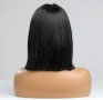 Елегантна права черна каре перука 35 см с път, снимка 4