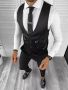 Спортно-елегантен мъжки елек Черен сатен, снимка 1 - Спортни дрехи, екипи - 46007728