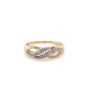 Златен дамски пръстен с 5 бр. брилянта 1,60гр. размер:57 9кр. проба:375 модел:23570-1, снимка 1