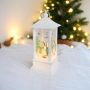 6224 Светещ коледен фенер с LED свещичка и зимни мотиви, 13 см, снимка 4