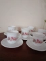 Сервиз 6 чаши с чинийки за кафе  Arcopal Francee , снимка 5