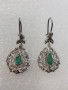 Стари дамски златни обеци с изумруд и диаманти., 1 650 лв, снимка 2