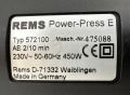 Rems Power-press E - Преса за кримпване на пресфитинги с челюст U25, снимка 5