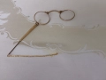 .Стари очила - пенсне - месингова рамка - средата на миналия век, снимка 2