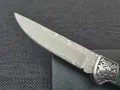 Сгъваем фосфоресциращ нож,дамаска стомана с гравирана дръжка SWAT, снимка 8