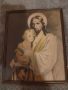 Стара картина, Исус Христос с дете, снимка 1