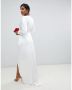 ASOS Bridal бяла сатенена сватбена рокля 38 размер, снимка 8