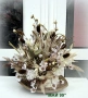 Сухи и изкуствени цветя на кръг от бреза, снимка 1