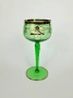 Комплект от 6 винтидж чаши от зелено стъкло, снимка 2