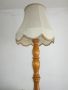 Висок лампион с масивна стойка и красива бежова шапка , снимка 2