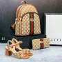 дамски сандали на ток, чанта / раница и портмоне gucci , снимка 11