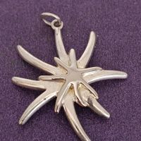 красива сребърна висулка звезда , снимка 4 - Колиета, медальони, синджири - 45455714