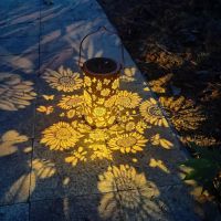 Cawabocy Слънчогледов соларен висящ фенер, градински декор, външен, водоустойчив, подарък за жена, снимка 7 - Соларни лампи - 45544664