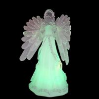 Коледна украса ангел, светещ, 22см/ с батерии/ размери: 9.7cm*16.8cm*21.5cm. ✨ Донесете светлината н, снимка 2 - Декорация за дома - 45573190