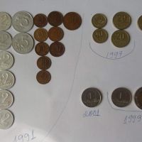 Монети Литва 1991,1997,1998,1999,2001, снимка 1 - Нумизматика и бонистика - 45448642