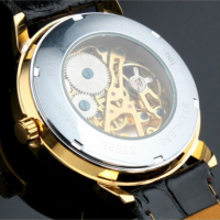 Стилен механичен часовник GOLD (005), снимка 4 - Мъжки - 44954453