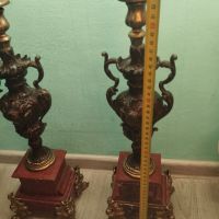 Два барокови свещника комплект, снимка 5 - Други ценни предмети - 45496054