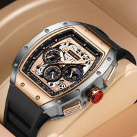 2024 FOXBOX луксозен кварцов часовник,водоустойчив,хронограф, снимка 2 - Мъжки - 45009800