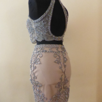 Абитуриентска официална рокля SHERRI HILL от 2 части с камъни Swarowski, снимка 4 - Рокли - 44958246