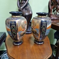 Прекрасен чифт антикварни колекционерски китайски порцеланови вази , снимка 4 - Вази - 45219273