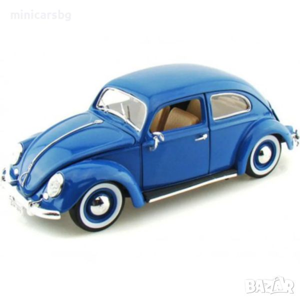 1:18 Метални колички: Volkswagen Kafer-Beetle - Bburago Plus, снимка 1