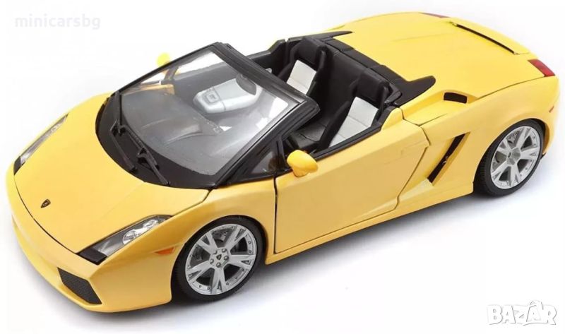 1:18 Метални колички: Lamborghini Gallardo Spyder - Bburago Gold, снимка 1