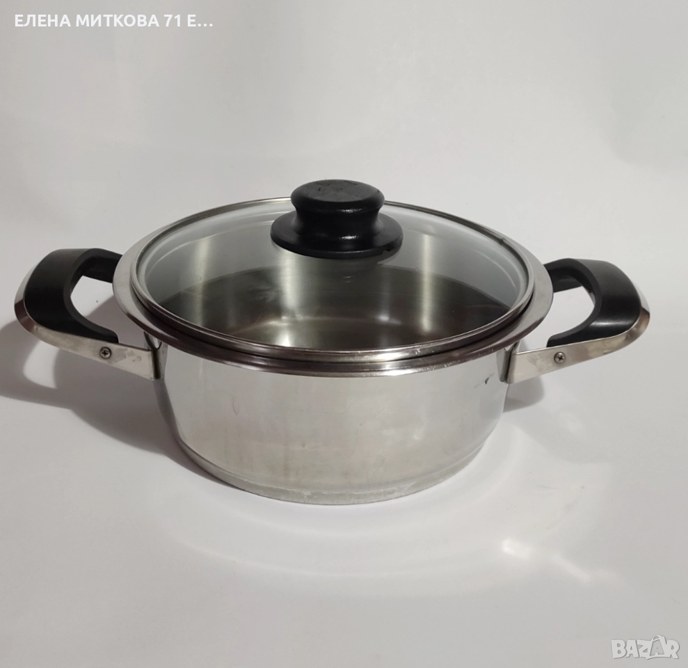 АМС масивна 2-литрова тенджера с двойно дъно, снимка 1
