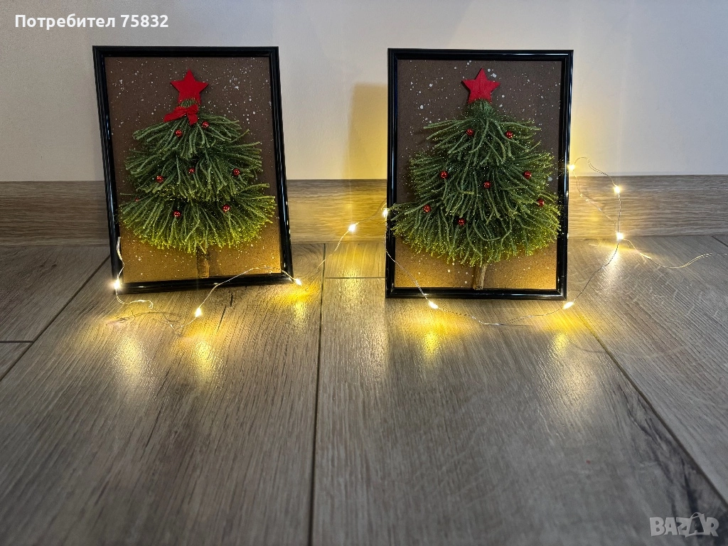 🎄Коледни елхички в рамка🎄, снимка 1