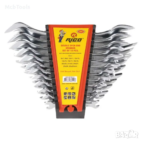 Комплект гаечни ключове 6 – 32 мм 12 части RICO, снимка 1