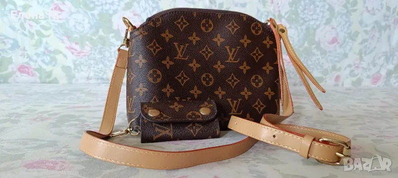 Комплект дамска чанта и портмоне за ключове Louis Vuitton , снимка 1