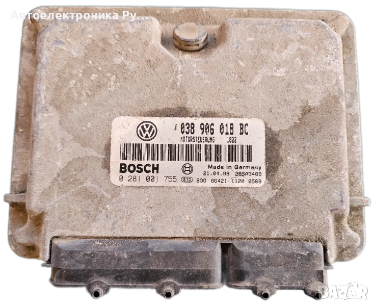 компютър ДВИГАТЕЛ SKODA OCTAVIA 1.9 TDI 038906018BC, 038 906 018 BC, BOSCH ,0 281 001 755, снимка 1