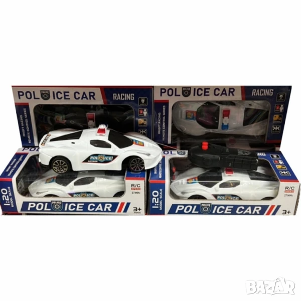 Полицейска кола с дистанционно управление и светлина - 1:20 мащаб, снимка 1