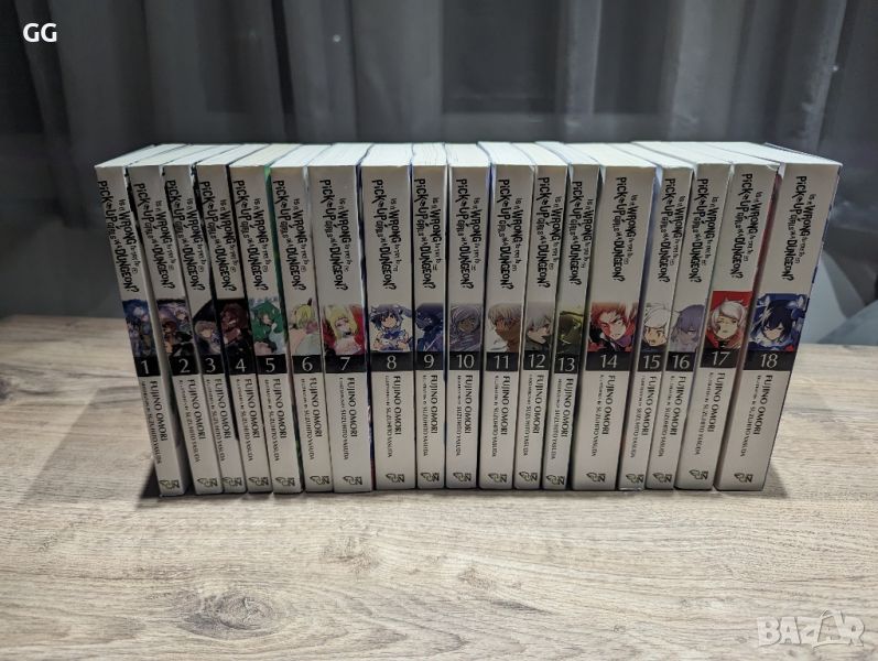 Is it wrong to pick up girls in a dungeon - Light Novels 1-18, снимка 1