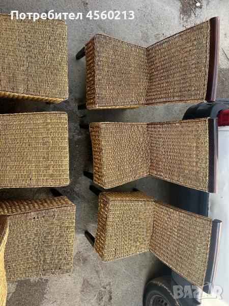 Продавам ратанови столове 6 бр, снимка 1