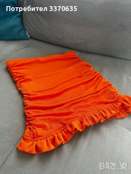 Дамска оранжева пола, размер S, снимка 1
