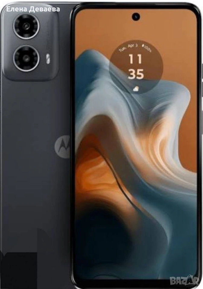 Motorola Moto g34 128gb + 8gb ram. Charcoal black, снимка 1