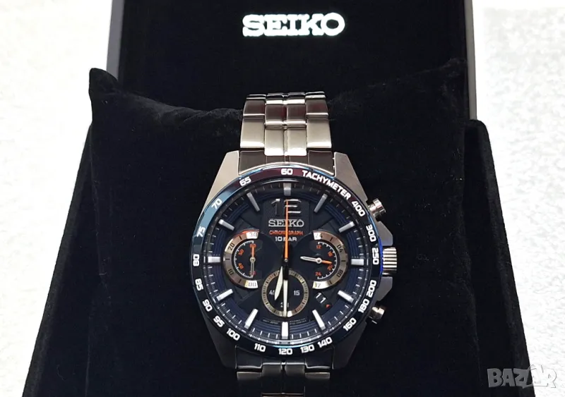 НОВ!!! Мъжки Часовник SEIKO Stopwatch /Chronograph, модел: SSB407P1, снимка 1