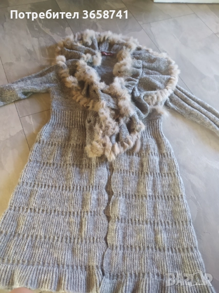 Дамска жилетка в сиво, снимка 1