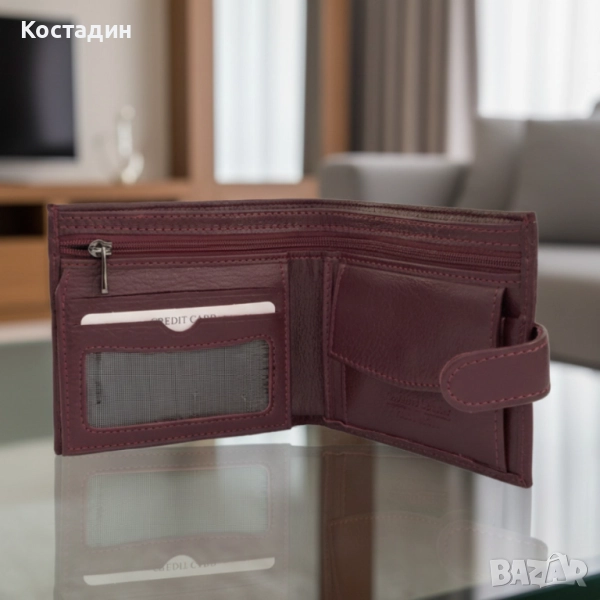 Луксозен кожен портфейл - всички документи и пари на едно място, снимка 1