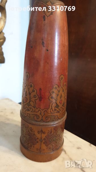 Дървена ваза. , снимка 1