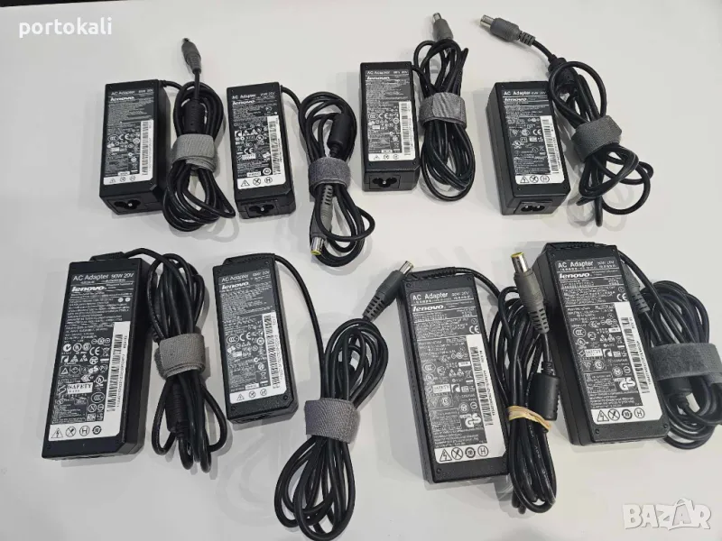 +Гаранция! Зарядно захранване захранващ адаптер Lenovo 20V 65W 90W кръгла букса, снимка 1