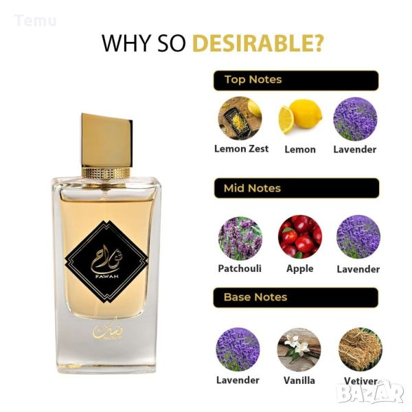 Оригинален Арабски парфюм Fawah Nusuk Eau De Parfum 100ml / Личността на човек се описва главно от а, снимка 1